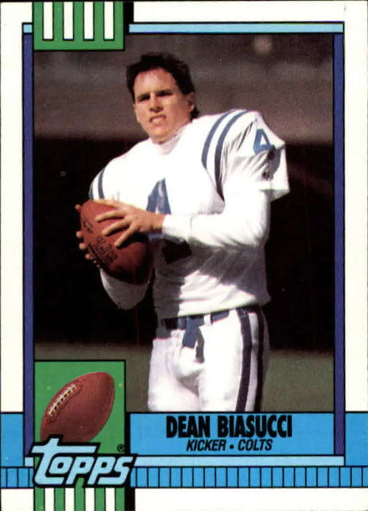 1990 Topps #315 Dean Biasucci EX Excellent Indianapolis Colts Football Card