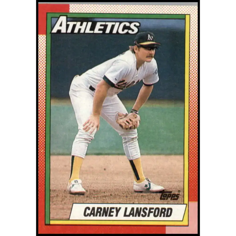 1990 Topps #316 Carney Lansford NM-MT Oakland Athletics Baseball Card - Baseball Card Single