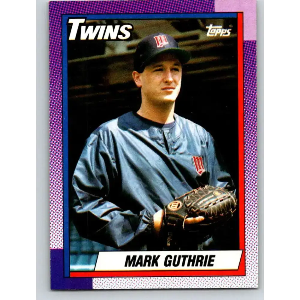1990 Topps #317 Mark Guthrie NM-MT RC Rookie Minnesota Twins Baseball Card - Baseball Card Single