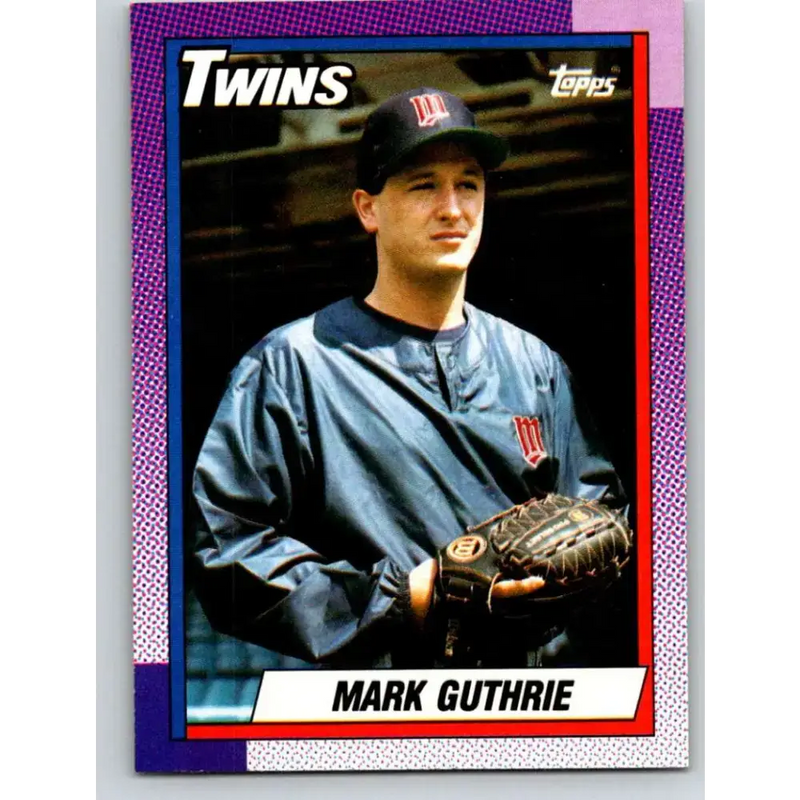 1990 Topps #317 Mark Guthrie NM-MT RC Rookie Minnesota Twins Baseball Card - Baseball Card Single