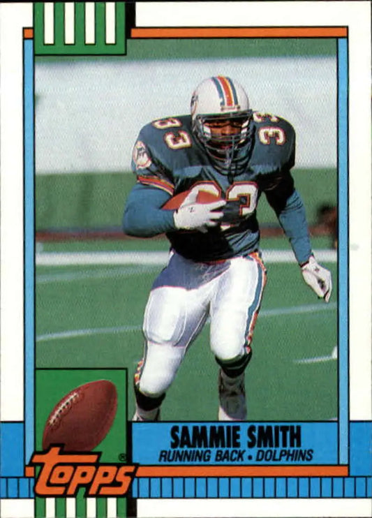 1990 Topps #319 Sammie Smith EX Excellent Miami Dolphins Football Card
