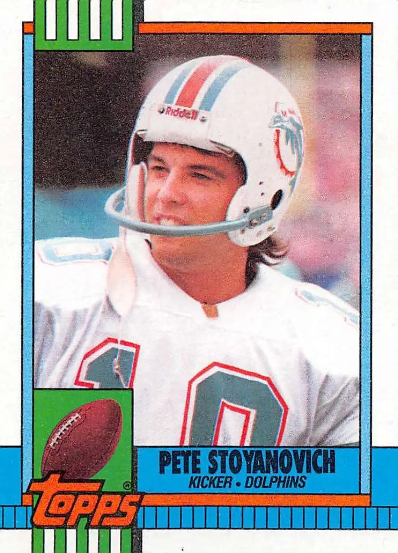1990 Topps #320 Pete Stoyanovich EX Excellent Miami Dolphins Football Card - Football Card Single