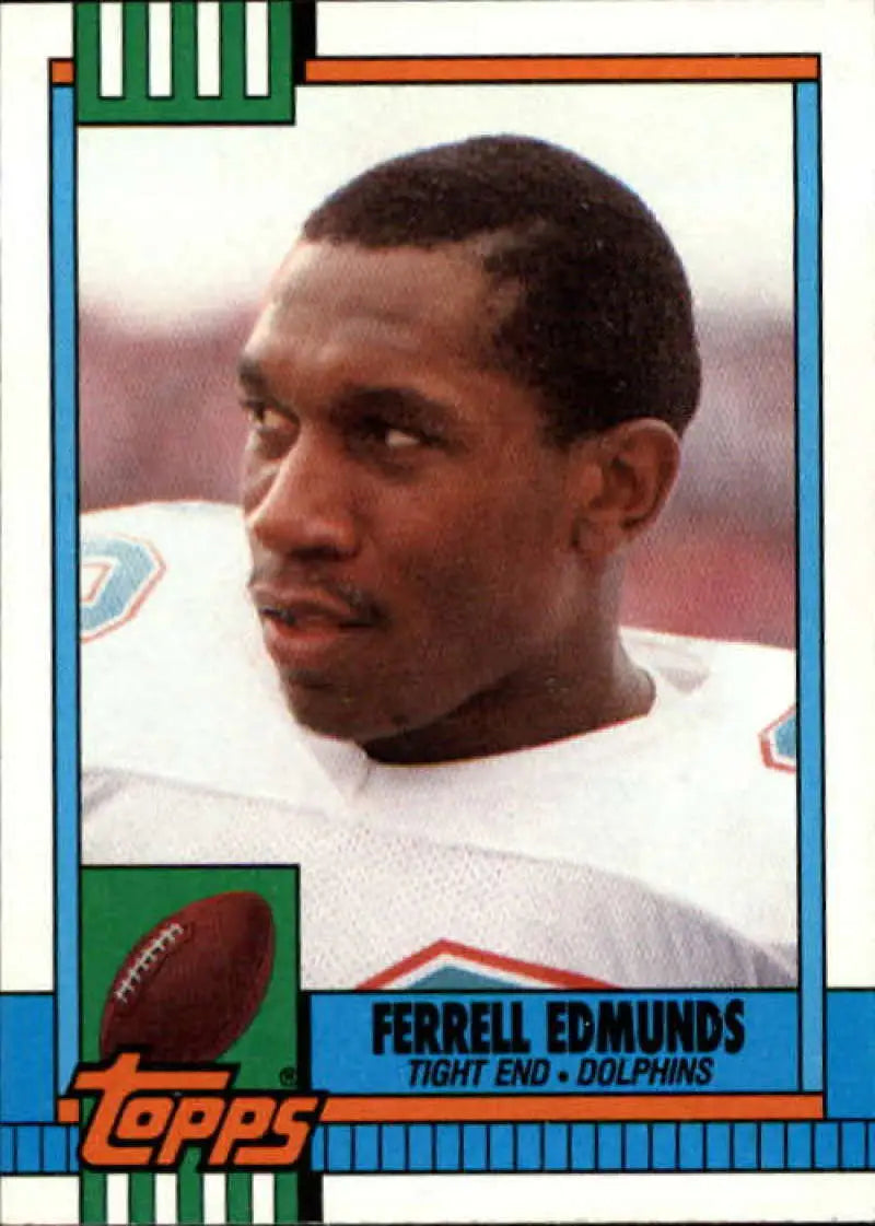 1990 Topps #322 Ferrell Edmunds EX Excellent Miami Dolphins Football Card - Football Card Single