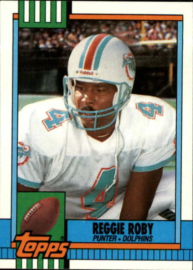 1990 Topps #325 Reggie Roby EX Excellent Miami Dolphins Football Card - Football Card Single