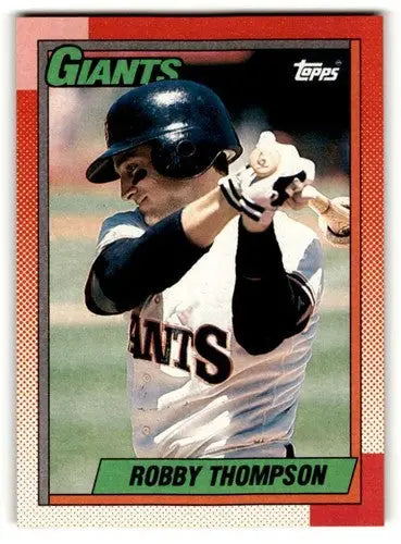 Original gloss Robby Thompson San Francisco Giants baseball card from 1990 Topps #325