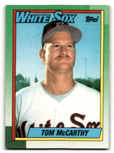 Original gloss Tom McCarthy baseball card from 1990 Topps #326 featuring Simply Sandoval