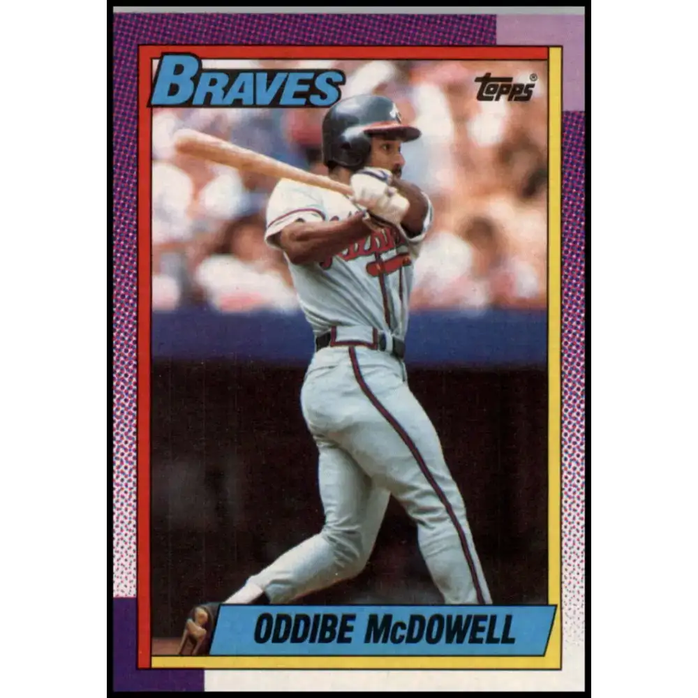 1990 Topps #329 Oddibe McDowell NM-MT Atlanta Braves Baseball Card - Baseball Card Single