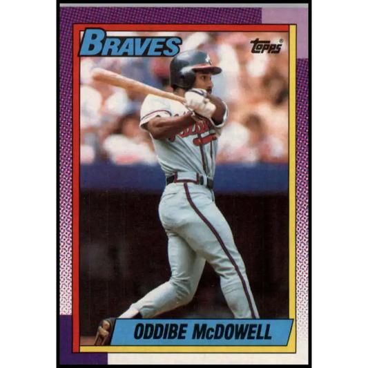 1990 Topps #329 Oddibe McDowell NM-MT Atlanta Braves Baseball Card - Baseball Card Single