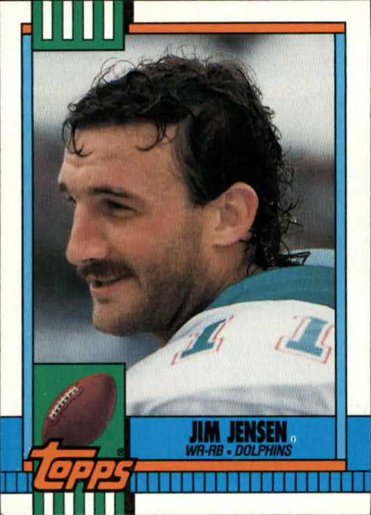 1990 Topps #333 Jim Jensen EX Excellent Miami Dolphins Football Card