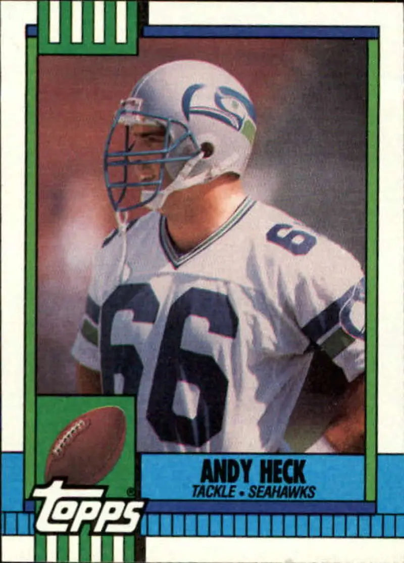 1990 Topps #335 Andy Heck EX Excellent Seattle Seahawks Football Card - Football Card Single