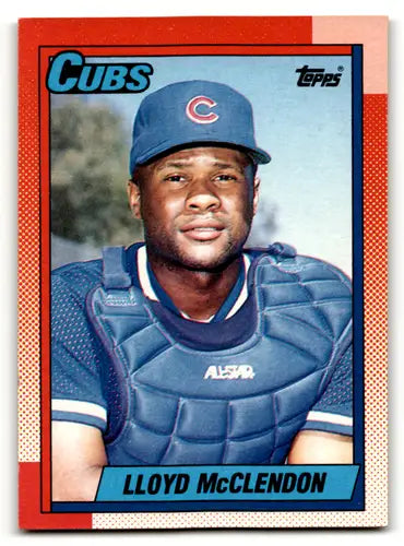 Lloyd McClendon baseball card with original gloss from 1990 Topps #337 Cubs ID:56534