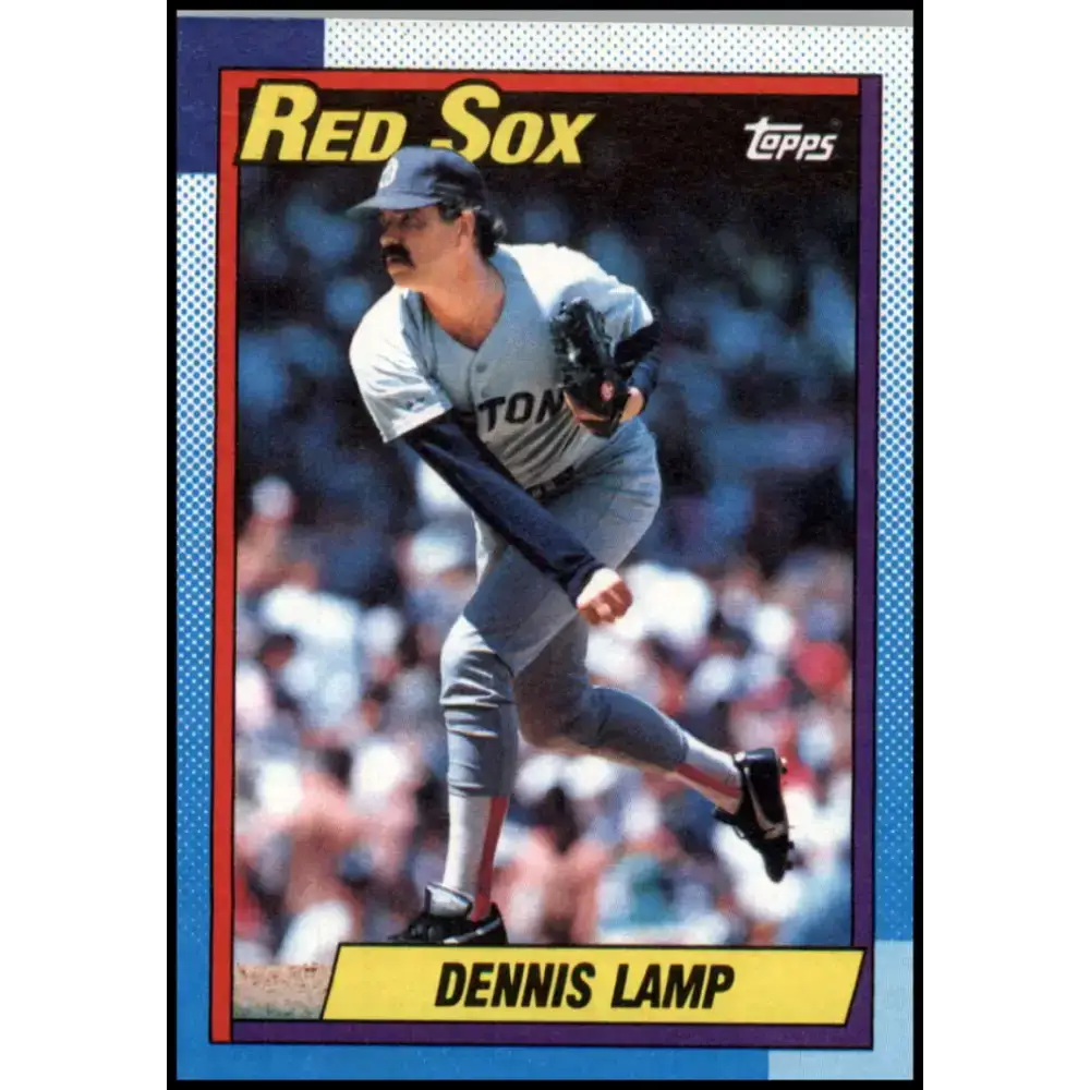 1990 Topps #338 Dennis Lamp NM-MT Boston Red Sox Baseball Card - Baseball Card Single