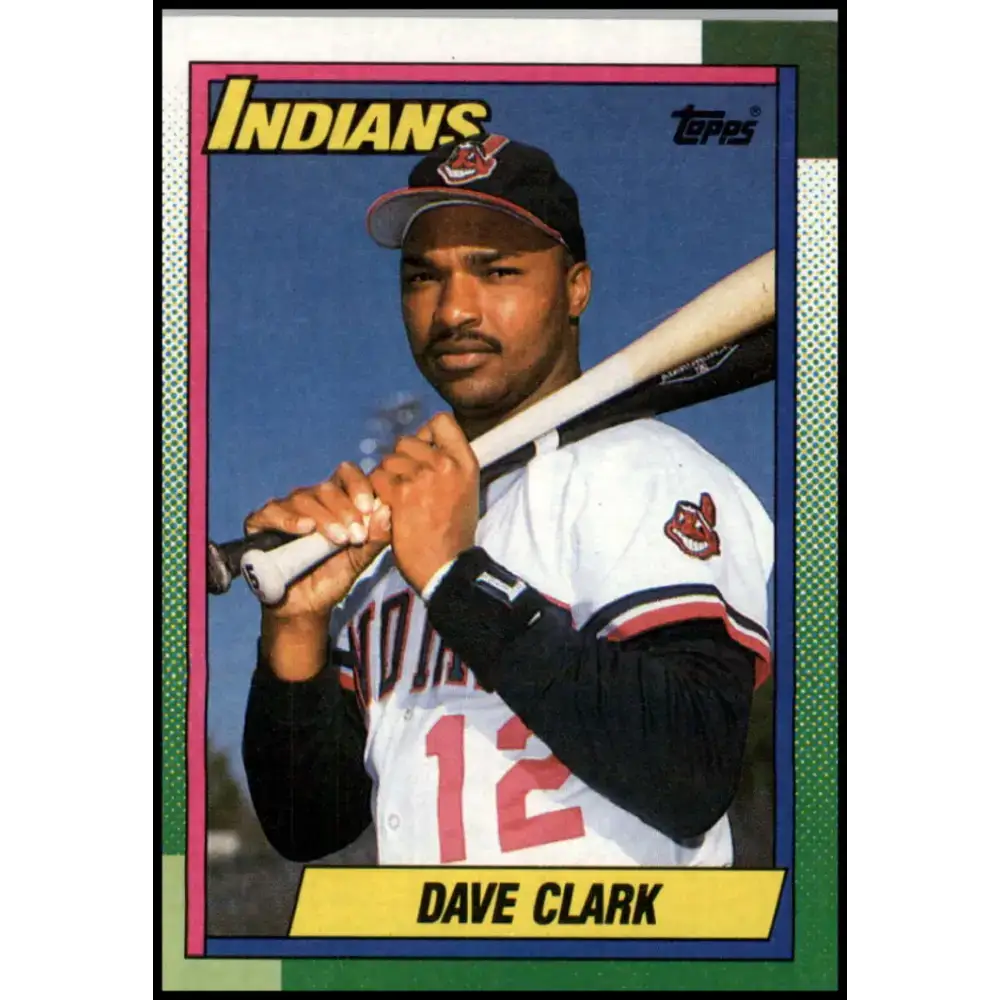 1990 Topps #339 Dave Clark NM-MT Cleveland Indians Baseball Card - Baseball Card Single