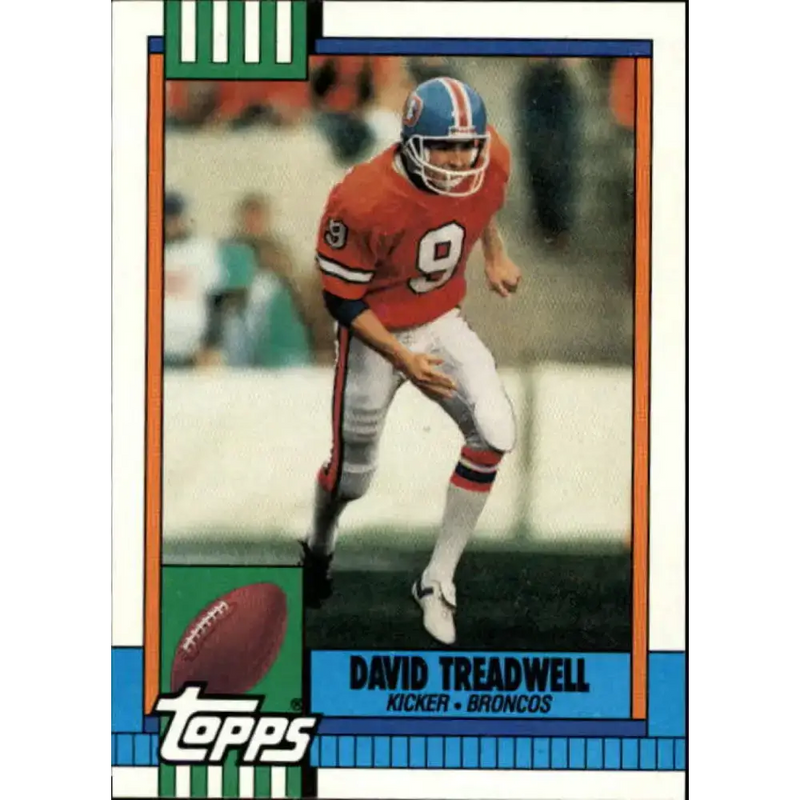 1990 Topps #34 David Treadwell EX Excellent Denver Broncos Football Card - Football Card Single
