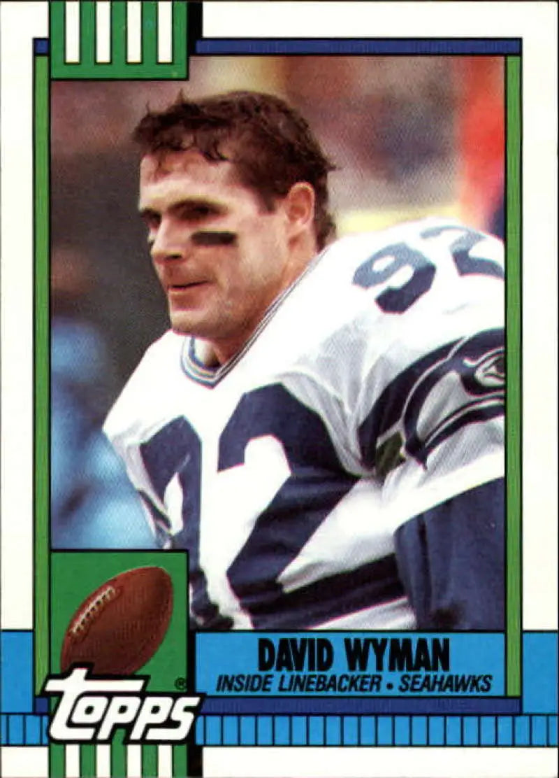 1990 Topps #340 David Wyman EX Excellent Seattle Seahawks Football Card - Football Card Single