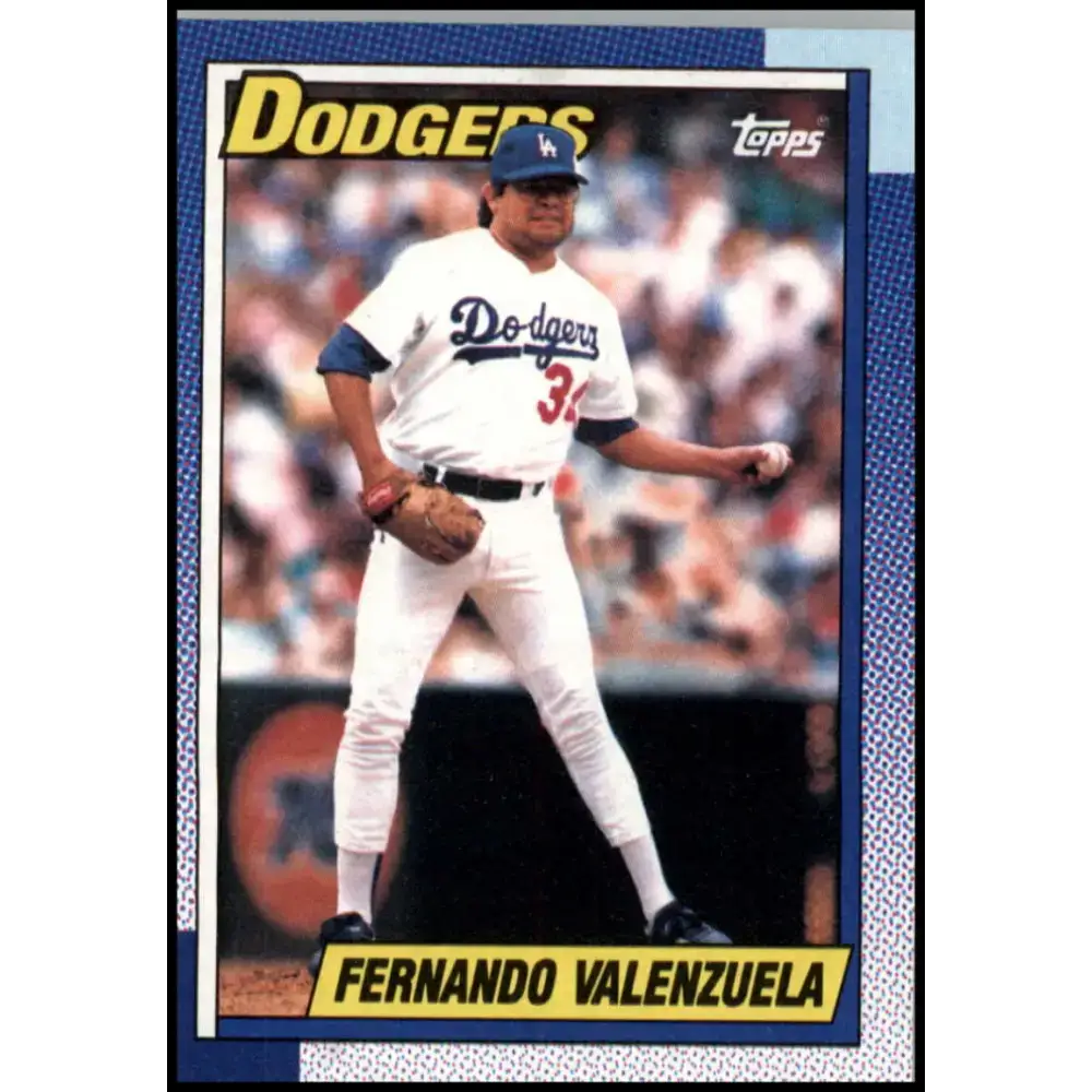 1990 Topps #340 Fernando Valenzuela NM-MT Los Angeles Dodgers Baseball Card - Baseball Card Single
