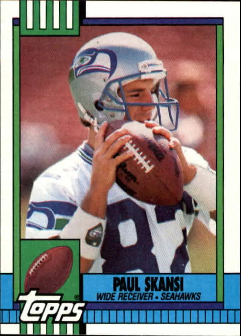 1990 Topps #341 Paul Skansi EX Excellent RC Rookie Seattle Seahawks Football Card - Football Card Single