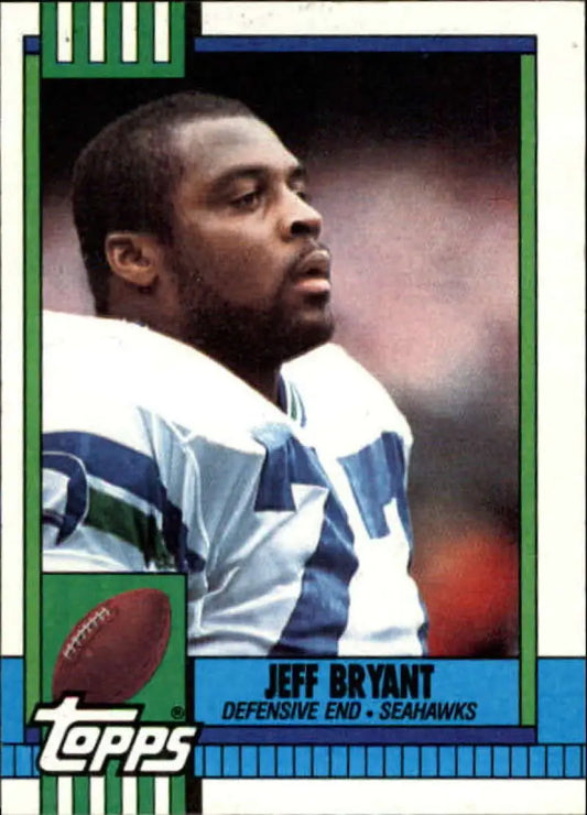 1990 Topps #345 Jeff Bryant EX Excellent Seattle Seahawks Football Card - Football Card Single