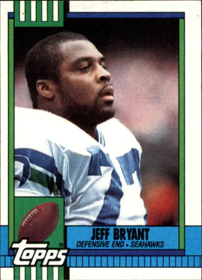 1990 Topps #345 Jeff Bryant EX Excellent Seattle Seahawks Football Card