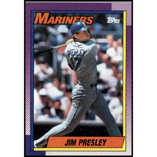1990 Topps #346 Jim Presley NM-MT Seattle Mariners Baseball Card - Baseball Card Single