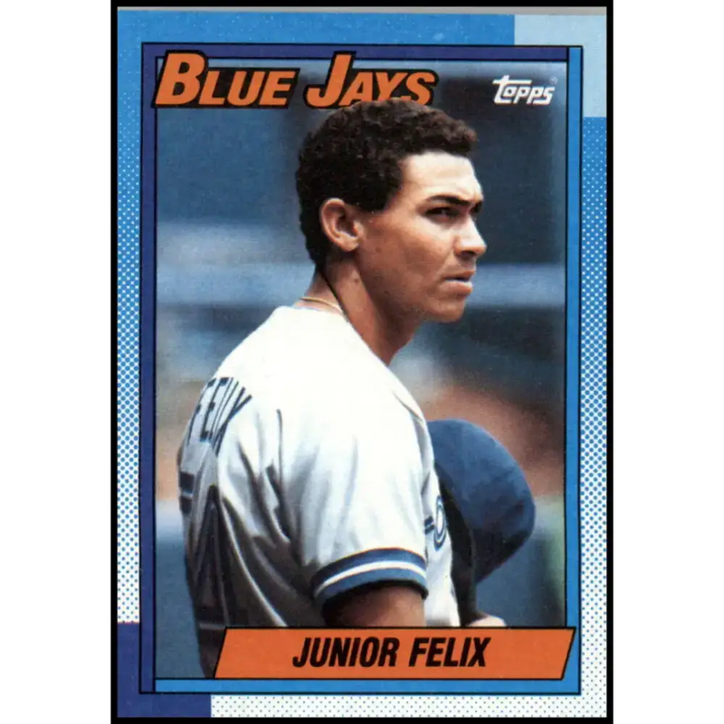 1990 Topps #347 Junior Felix NM-MT Toronto Blue Jays Baseball Card - Baseball Card Single