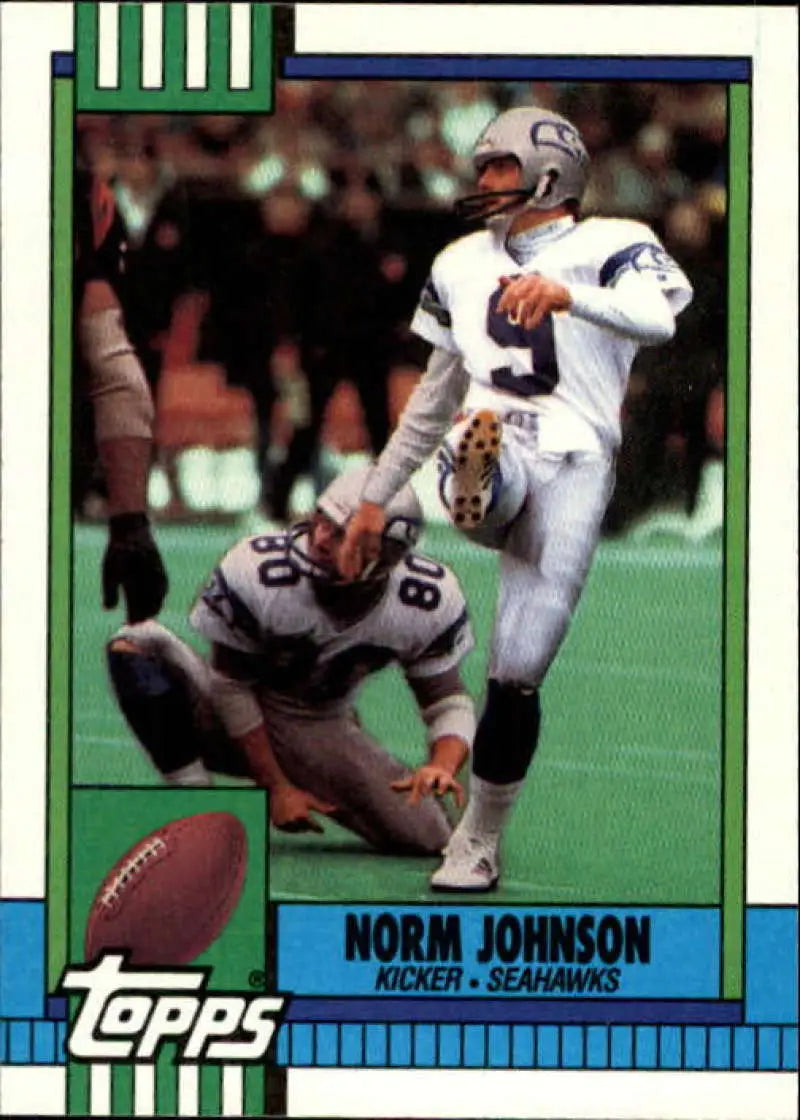 1990 Topps #347 Norm Johnson EX Excellent Seattle Seahawks Football Card - Football Card Single