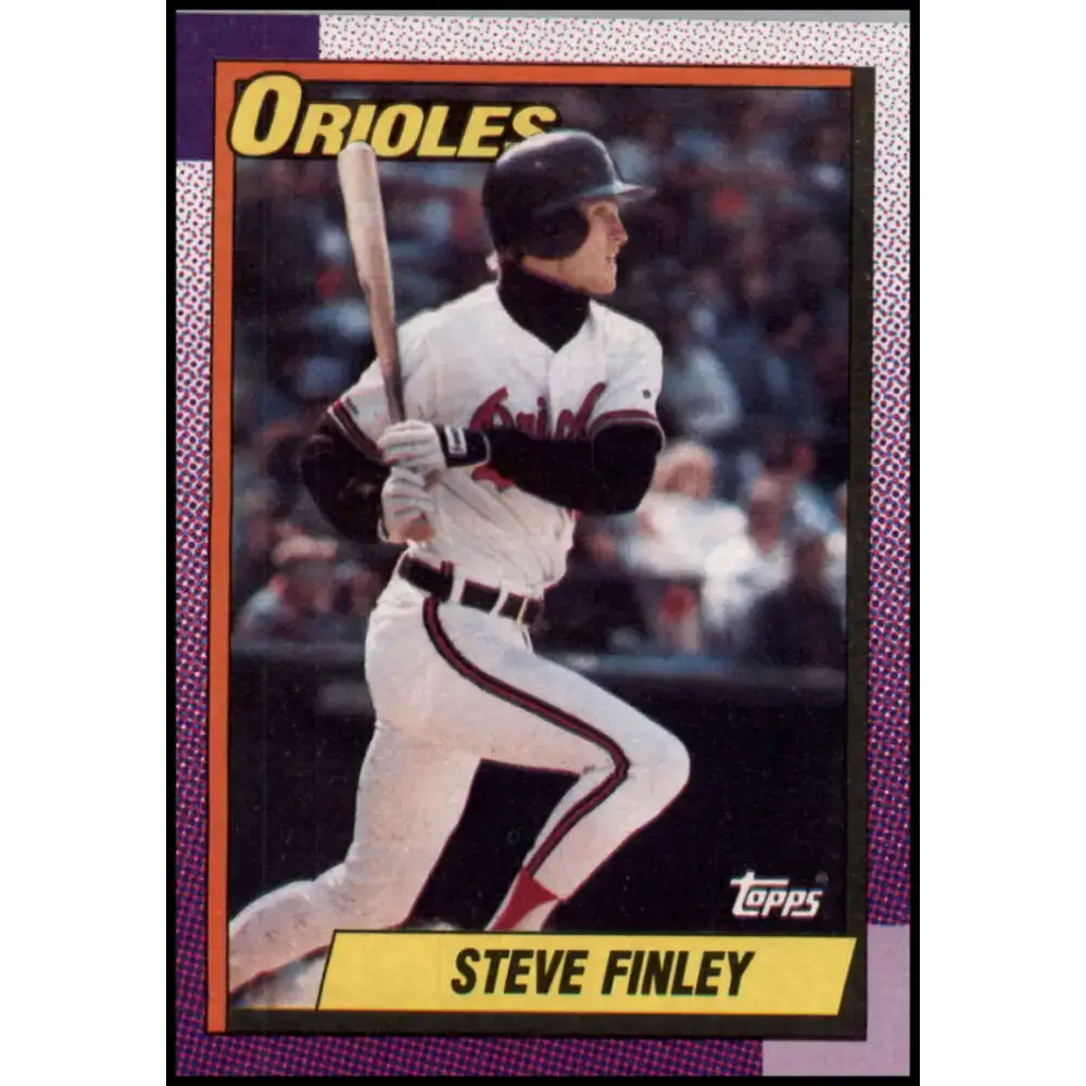 1990 Topps #349 Steve Finley NM-MT Baltimore Orioles Baseball Card - Baseball Card Single