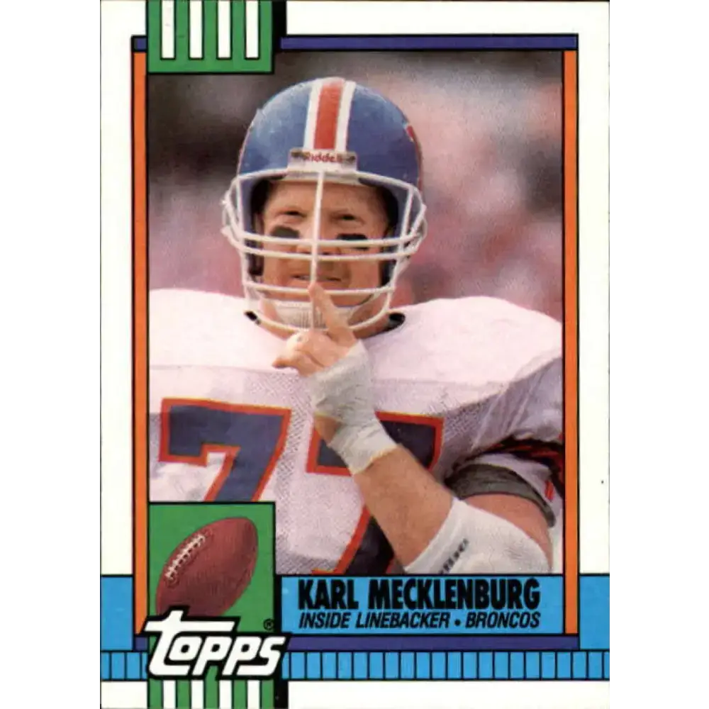 1990 Topps #35 Karl Mecklenburg EX Excellent Denver Broncos Football Card - Football Card Single