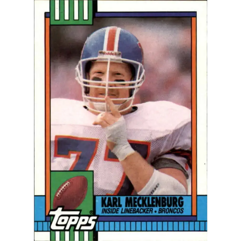 1990 Topps #35 Karl Mecklenburg EX Excellent Denver Broncos Football Card - Football Card Single