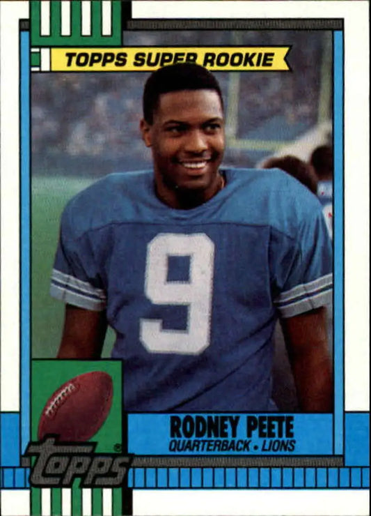 1990 Topps #351 Rodney Peete EX Excellent RC Rookie Detroit Lions Football Card