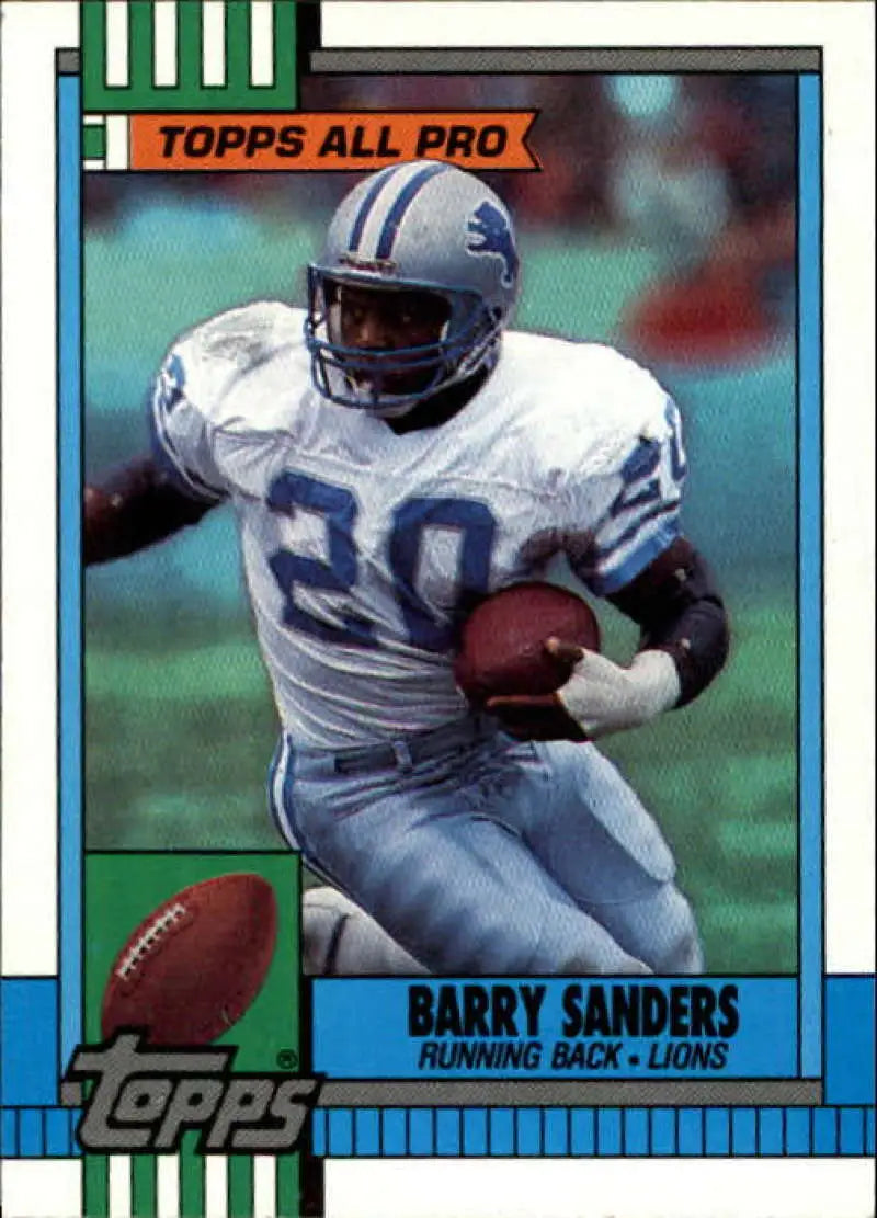 1990 Topps #352 Barry Sanders EX Excellent Detroit Lions Football Card - Football Card Single