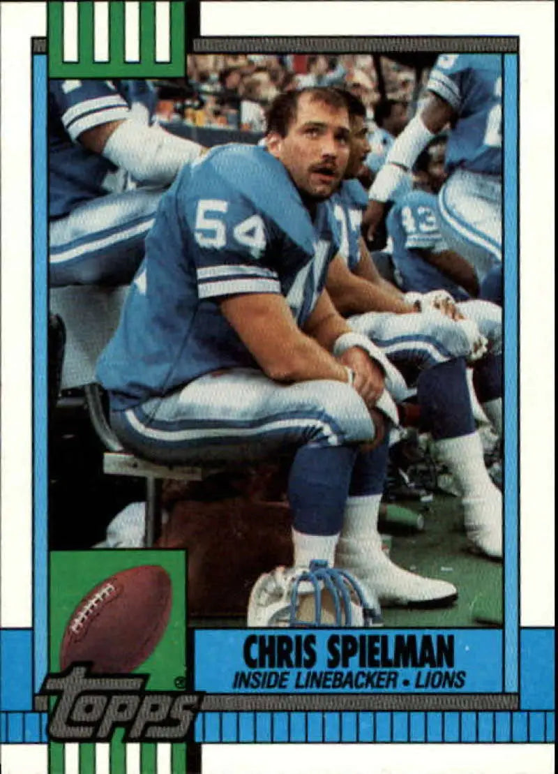 1990 Topps #353 Chris Spielman EX Excellent Detroit Lions Football Card - Football Card Single