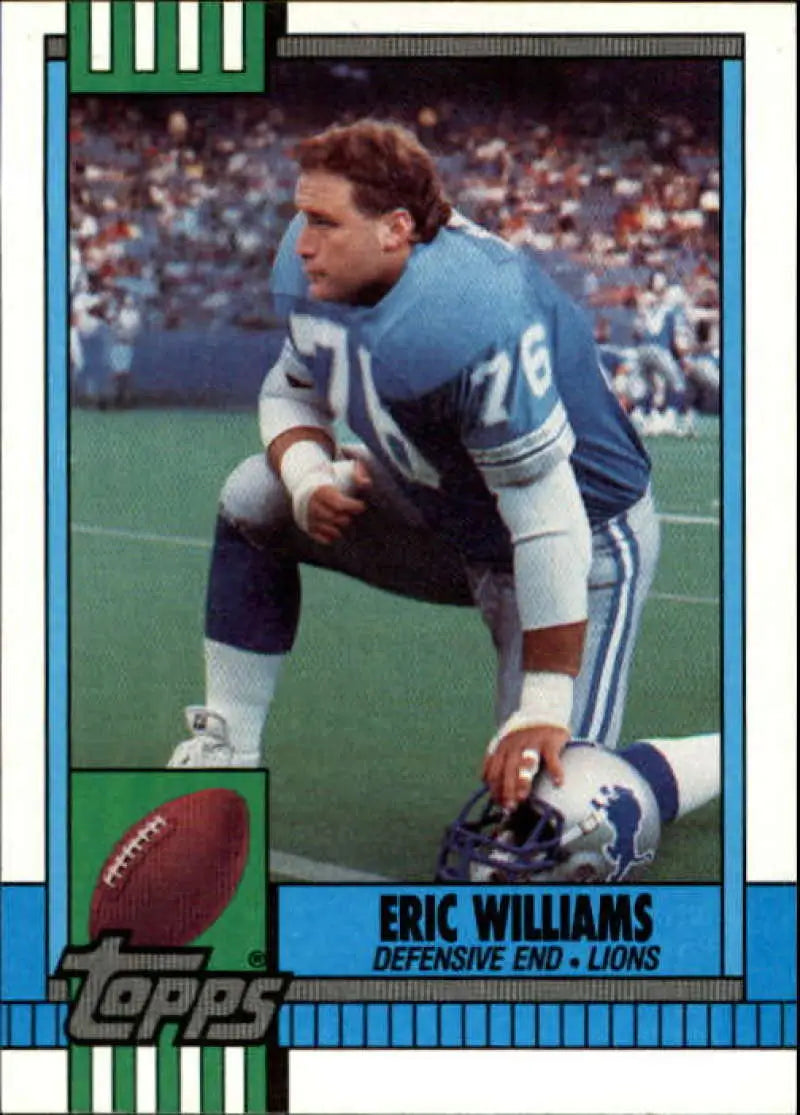 1990 Topps #357 Eric Williams EX Excellent RC Rookie Detroit Lions Football Card - Football Card Single