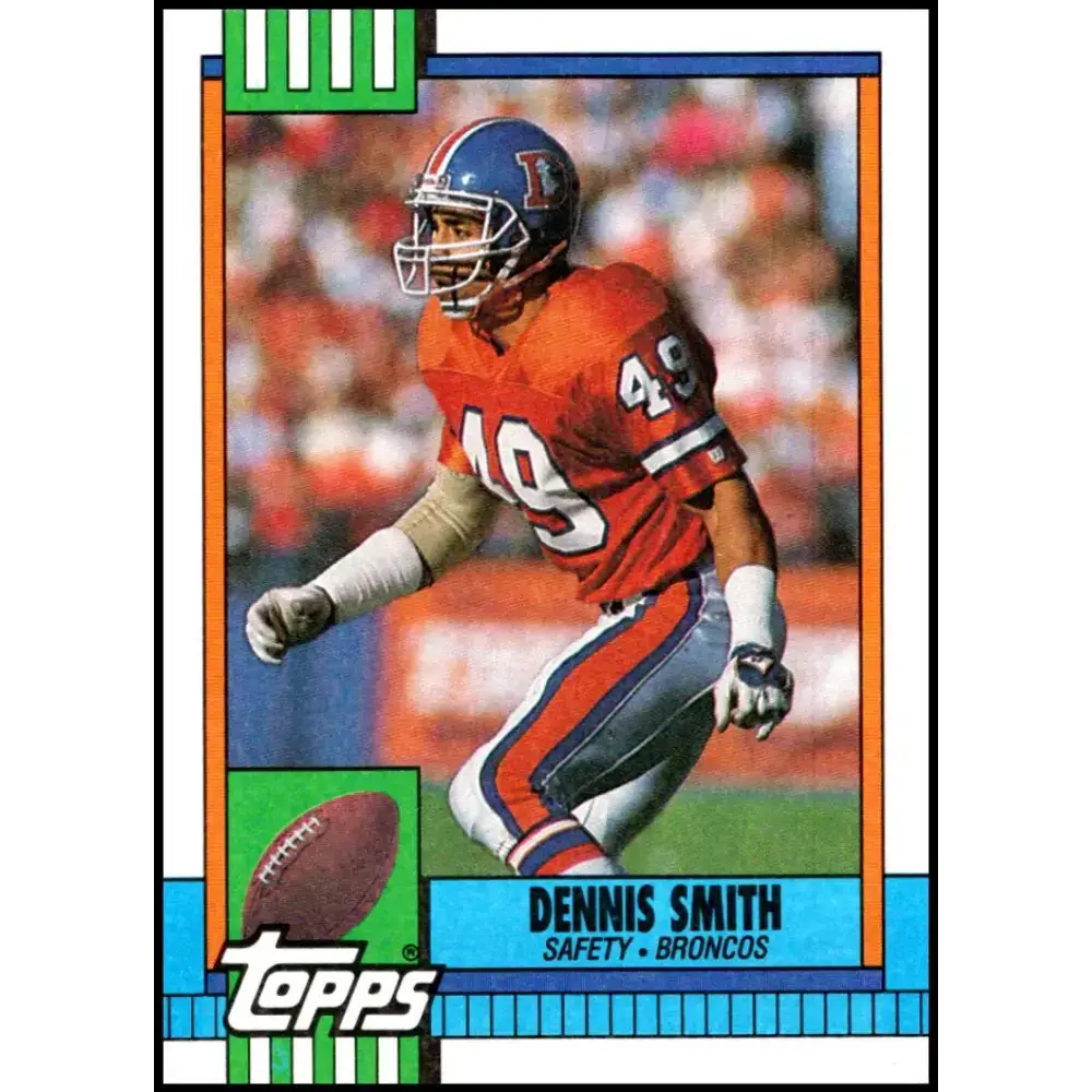 1990 Topps #36 Dennis Smith EX Excellent Denver Broncos Football Card - Football Card Single