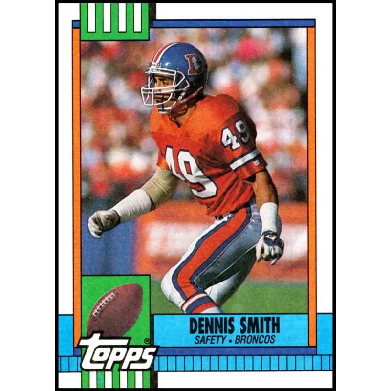 1990 Topps #36 Dennis Smith EX Excellent Denver Broncos Football Card - Football Card Single