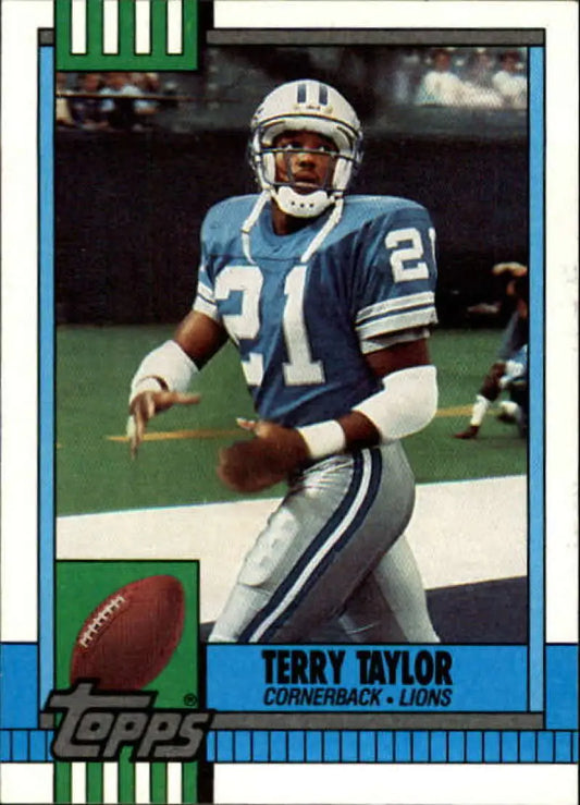 1990 Topps #360 Terry Taylor EX Excellent RC Rookie Detroit Lions Football Card