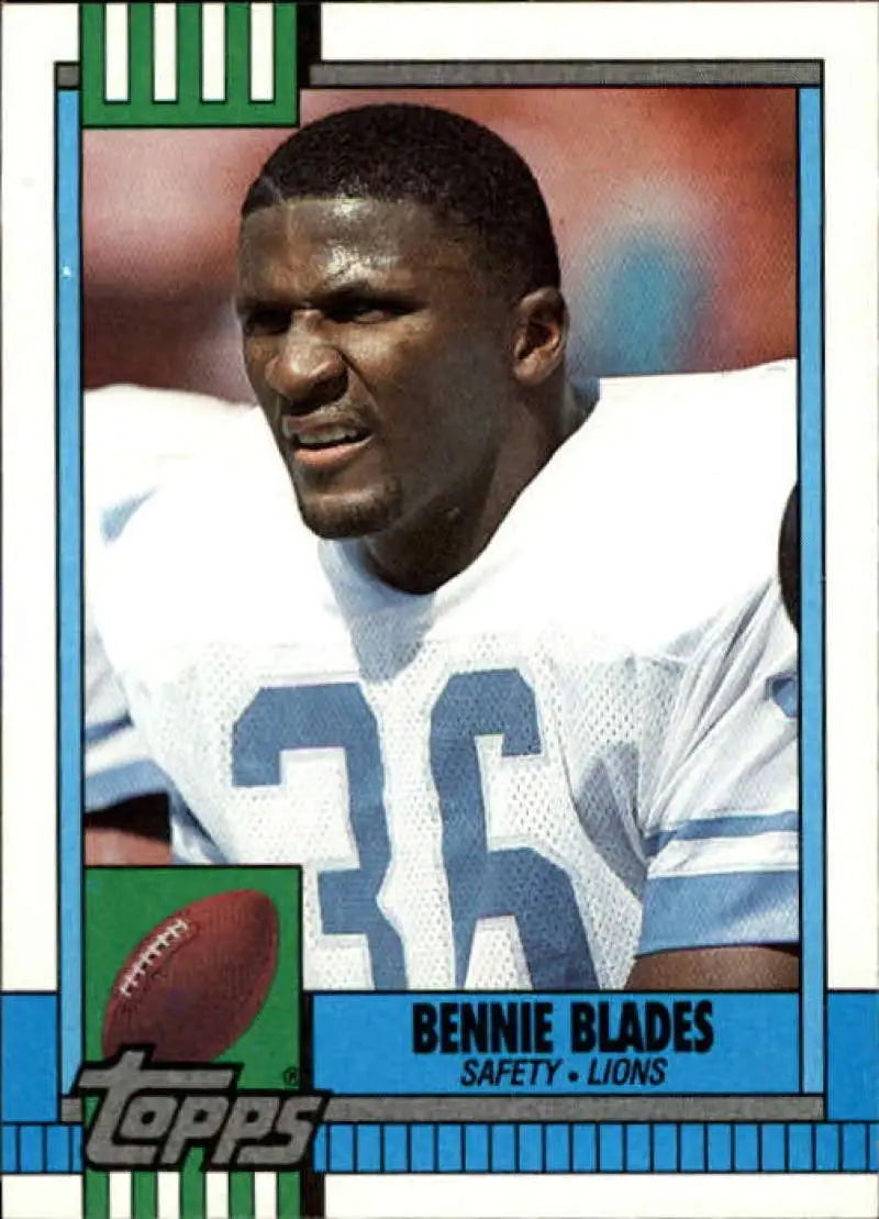 1990 Topps #361 Bennie Blades EX Excellent Detroit Lions Football Card - Football Card Single