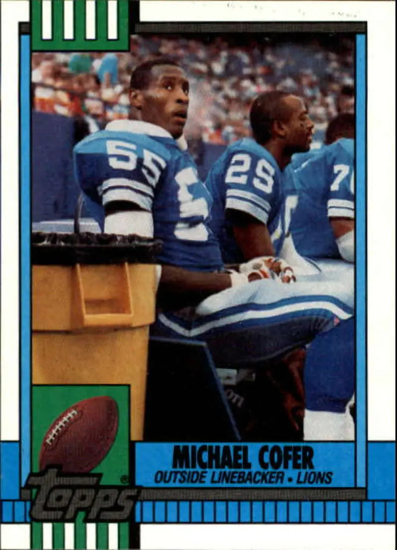 1990 Topps #362 Michael Cofer EX Excellent Detroit Lions Football Card - Football Card Single