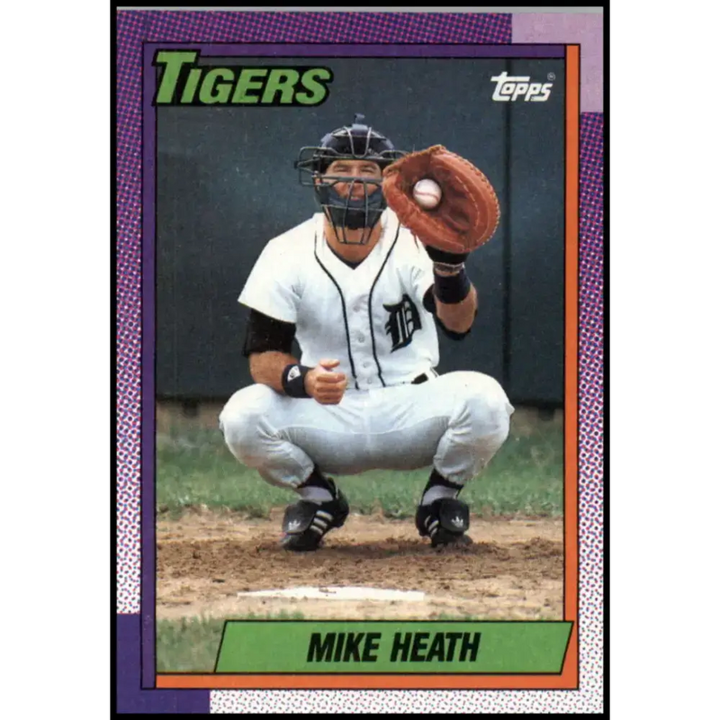 1990 Topps #366 Mike Heath NM-MT Detroit Tigers Baseball Card - Baseball Card Single