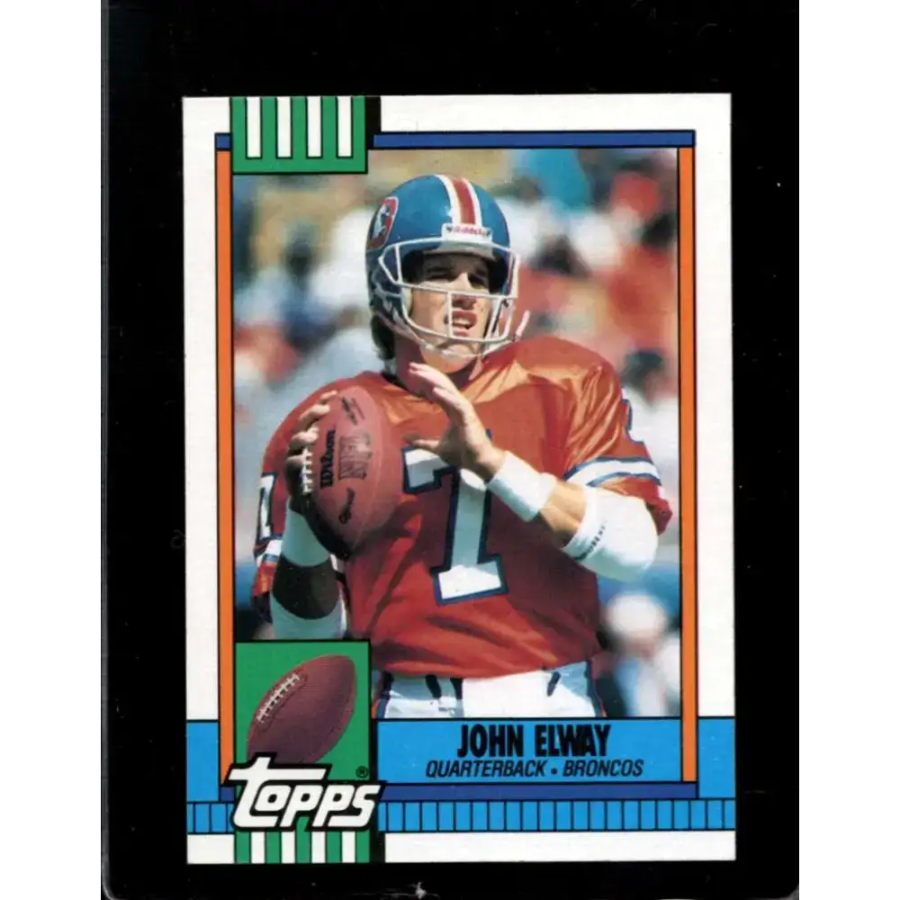 1990 Topps #37 John Elway EX Excellent Denver Broncos Football Card - Football Card Single