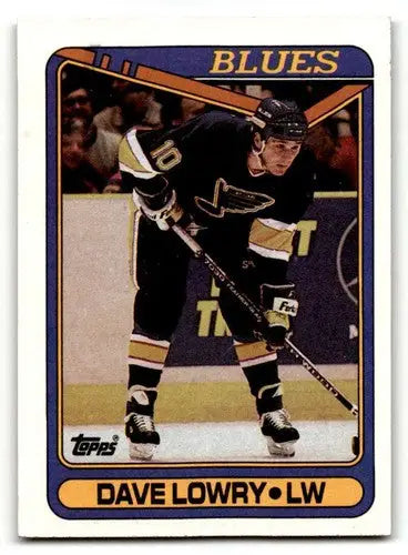 1990 Topps #370 Dave Lowry St. Louis Blues Hockey Cards NM Near Mint ID:55532 - Hockey Card Single