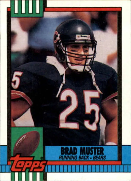 1990 Topps #372 Brad Muster EX Excellent Chicago Bears Football Card