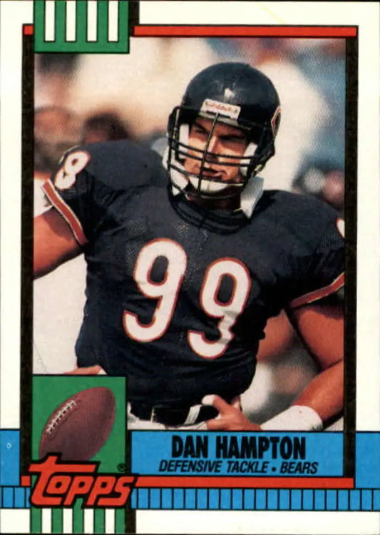 1990 Topps #377 Dan Hampton EX Excellent Chicago Bears Football Card