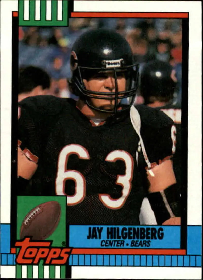 1990 Topps #378 Jay Hilgenberg EX Excellent Chicago Bears Football Card - Football Card Single