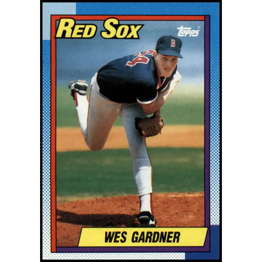 1990 Topps #38 Wes Gardner NM-MT Boston Red Sox Baseball Card - Baseball Card Single