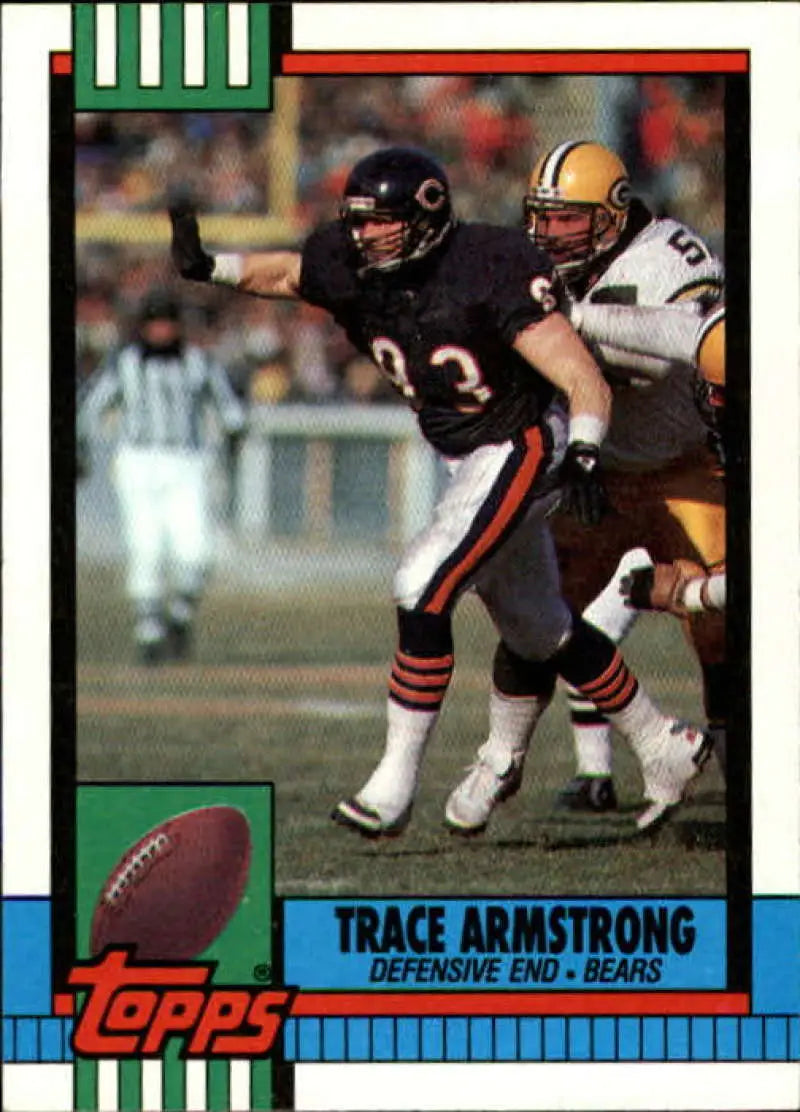 1990 Topps #380 Trace Armstrong EX Excellent Chicago Bears Football Card - Football Card Single