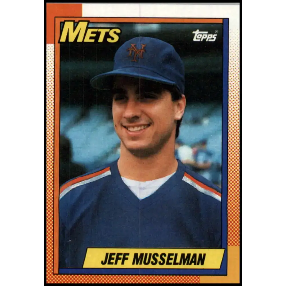 1990 Topps #382 Jeff Musselman NM-MT New York Mets Baseball Card - Baseball Card Single