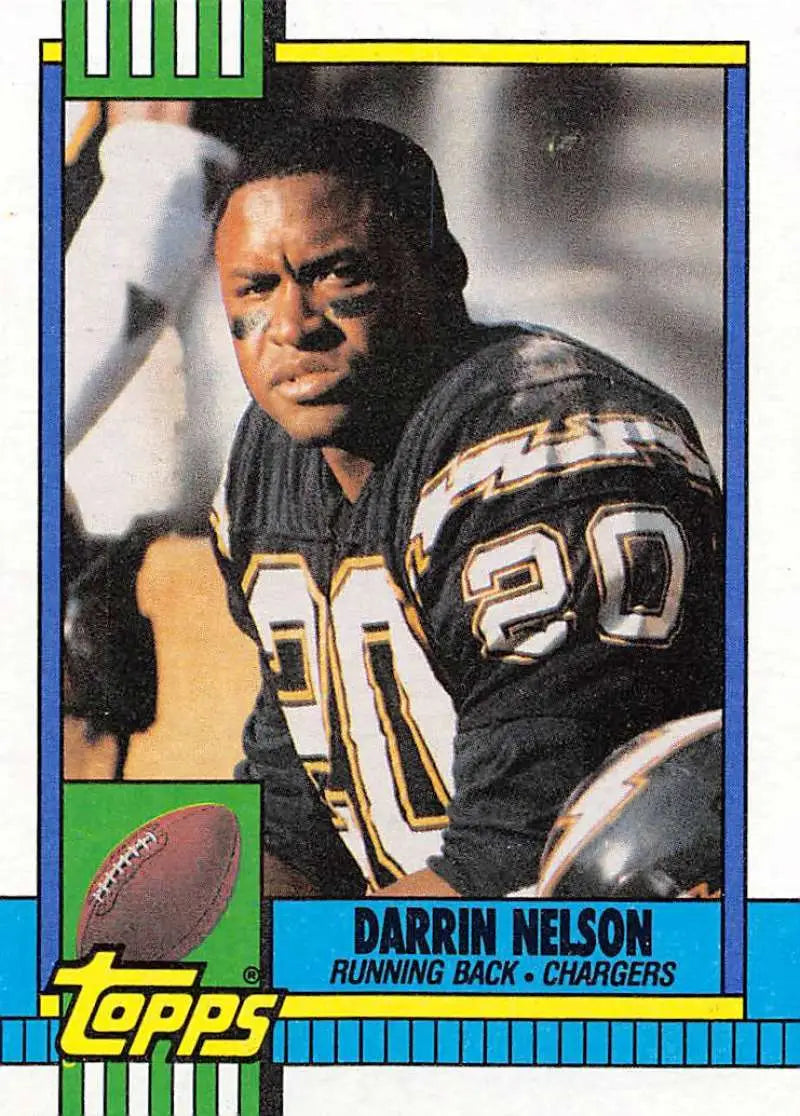 1990 Topps #385 Darrin Nelson EX Excellent San Diego Chargers Football Card - Football Card Single