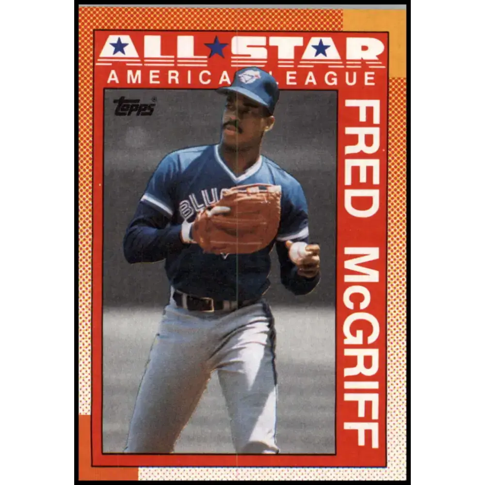 1990 Topps #385 Fred McGriff AS NM-MT Toronto Blue Jays Baseball Card - Baseball Card Single