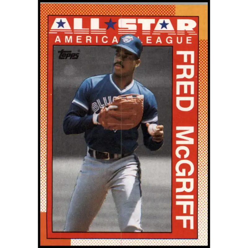 1990 Topps #385 Fred McGriff AS NM-MT Toronto Blue Jays Baseball Card - Baseball Card Single